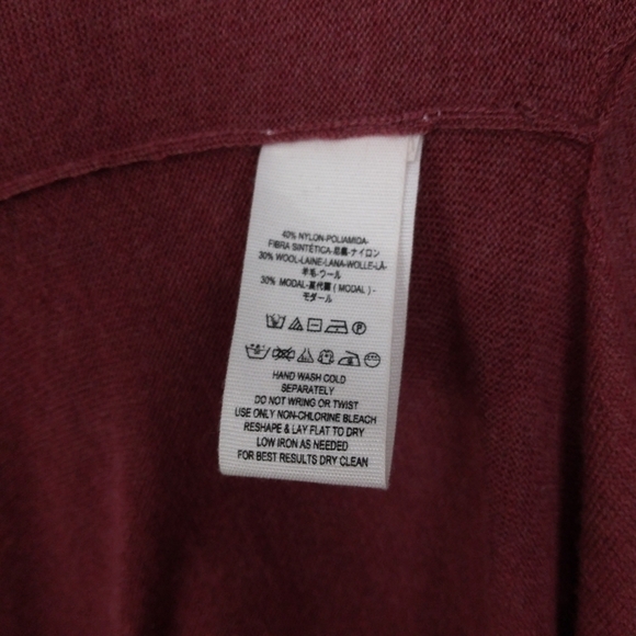 Free People Asymmetrical Drape Cardigan in Wine Size Small - Picture 12 of 12